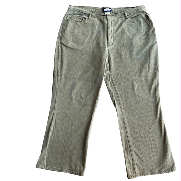 Soft Green Stretch Jeans L.A Blues Womens Plus Size 20 W Light Khaki Olive Green - Picture 4 of 12